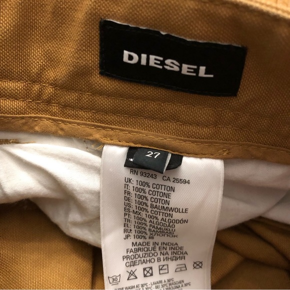 Diesel Cargo Chino P Frank Pants Jeans Men’s Size 27 - Picture 6 of 8